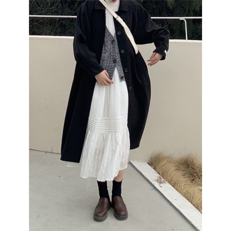 Đầm COZOKC dài tay phong cách cổ điển thời trang dành cho nữ