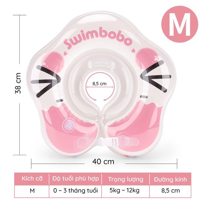Phao cổ cho bé sơ sinh, hiệu SWIMBOBO, chống lật, tập bơi cho bé trên dưới 1 tuổi