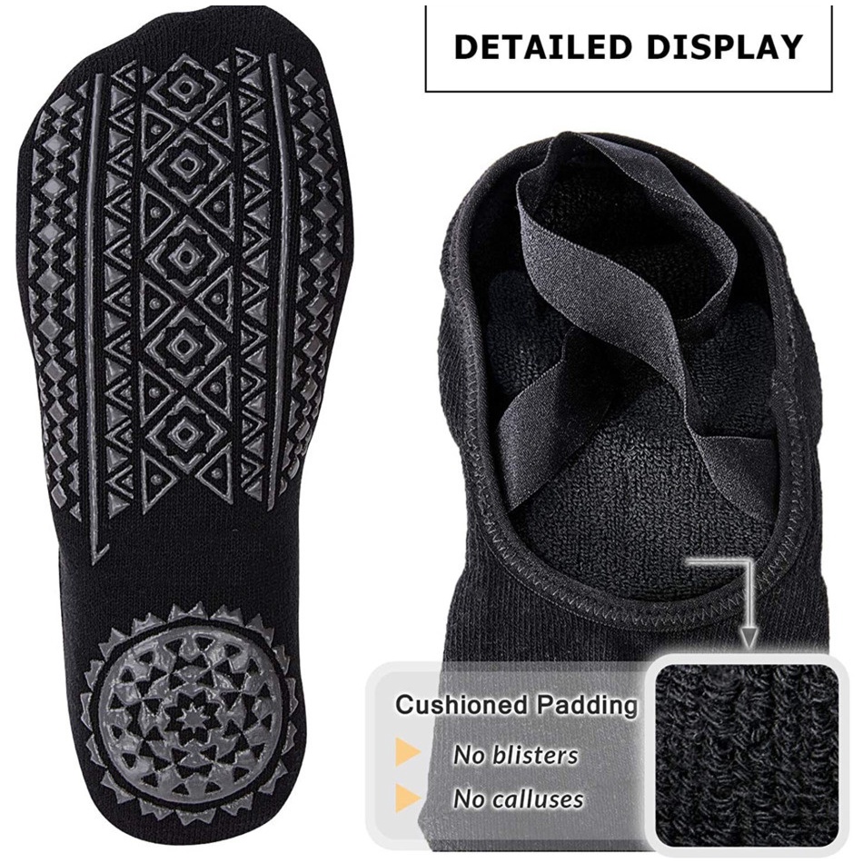 Set 3 Đôi Vớ Chống Trượt Nhanh Khô Dành Cho Nữ Tập Múa Ballet