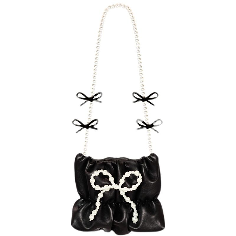 Túi Đeo Chéo Mini Đính Nơ Ngọc Trai Thời Trang Mới 2022 Cho Nữ