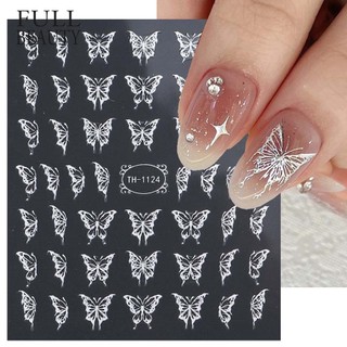 Sticker Dán Móng Tay Hình Bướm Nhiều Màu Sắc