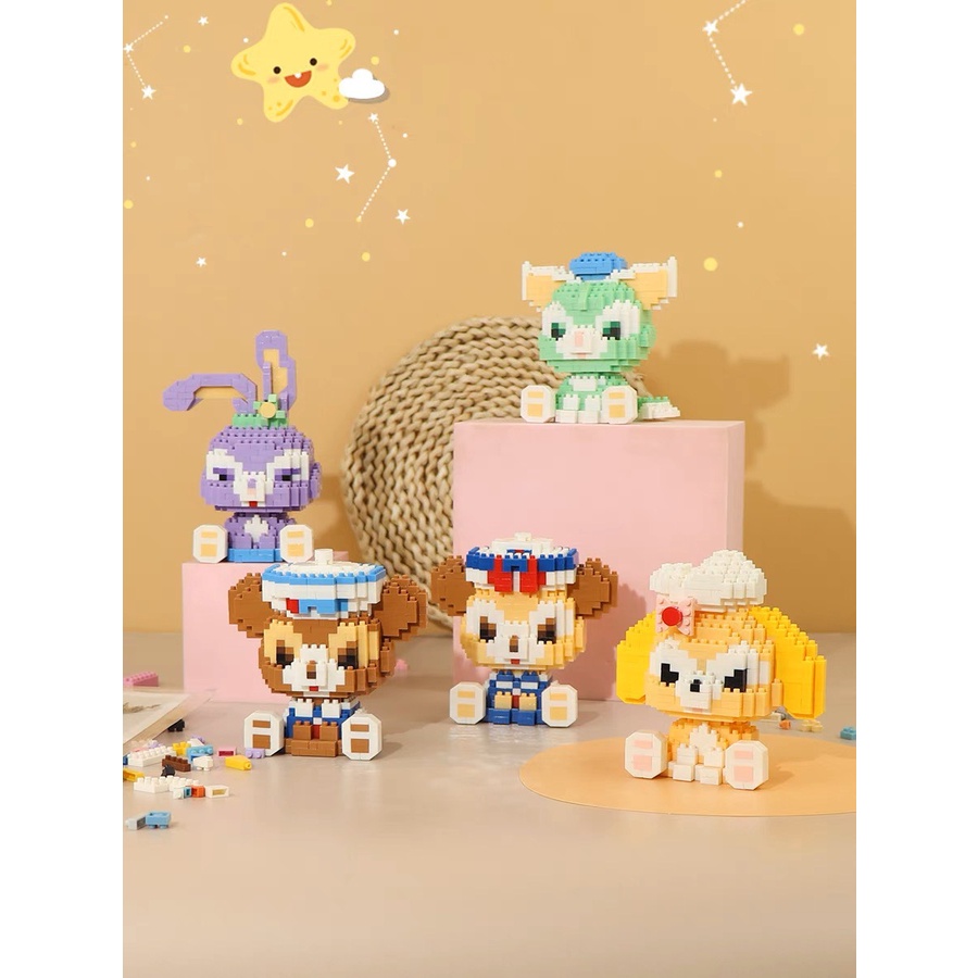 Bộ đồ chời lắp ráp lego 3D mini mô hình nhân vật hoạt hình trưng bày
