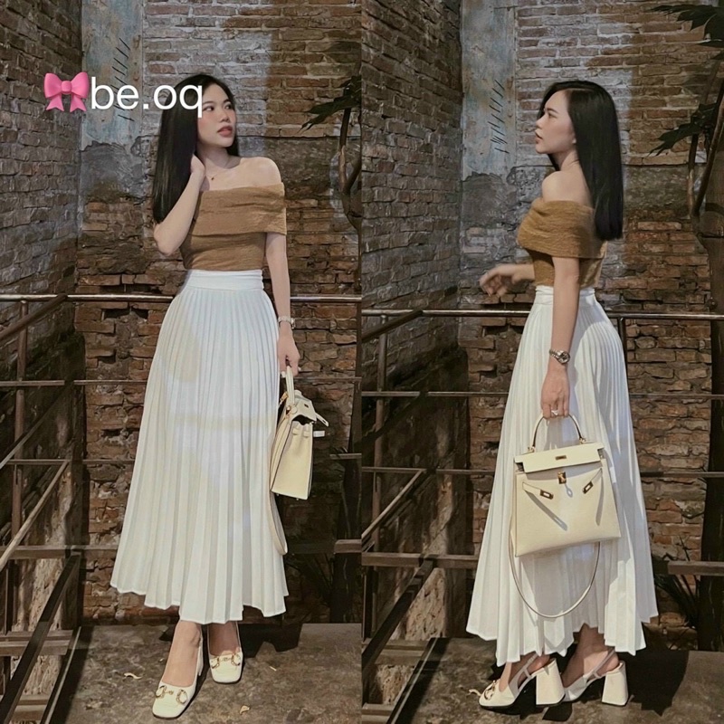 Áo bẹt vai nhũ tay ngắn bao đẹp bao xịn