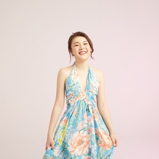 MAYBI Đầm yếm cutout dáng xòe