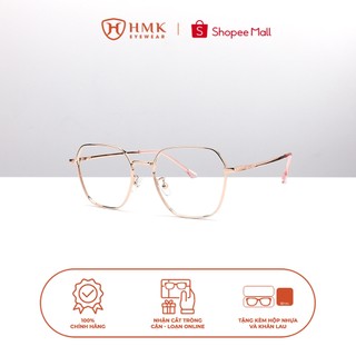 Gọng Kính Cận Kim Loại HMK Nam Nữ Phong Cách Cá Tính - KL72722