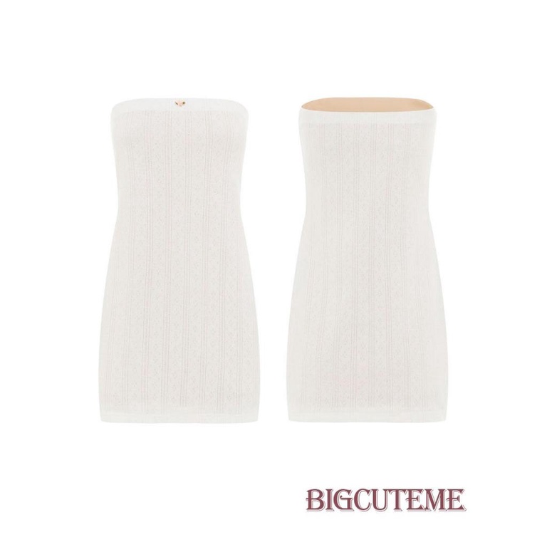 Đầm Ngắn Không Tay Hở Lưng Màu Trắng Thời Trang Mùa Hè Cho Nữ