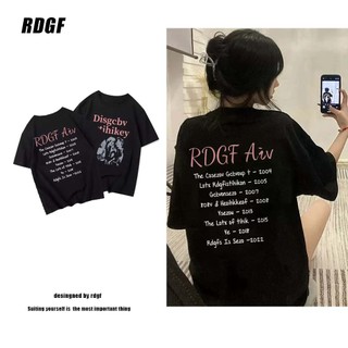 Áo thun RDGF tay ngắn nhiều màu sắc tùy chọn phong cách hip hop thời trang xuân hè cá tính dành cho nữ