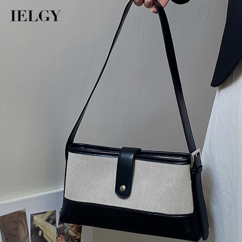 Túi Xách canvas Ghép Màu Sắc Tương Phản Phong Cách Hàn Quốc Cho Nữ