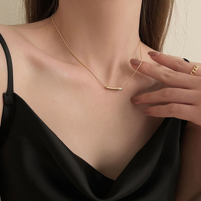 Vòng cổ Bằng Thép Không Gỉ Mặt Cười Màu Vàng / Bạc Thời Trang Cho Nam Và Nữ