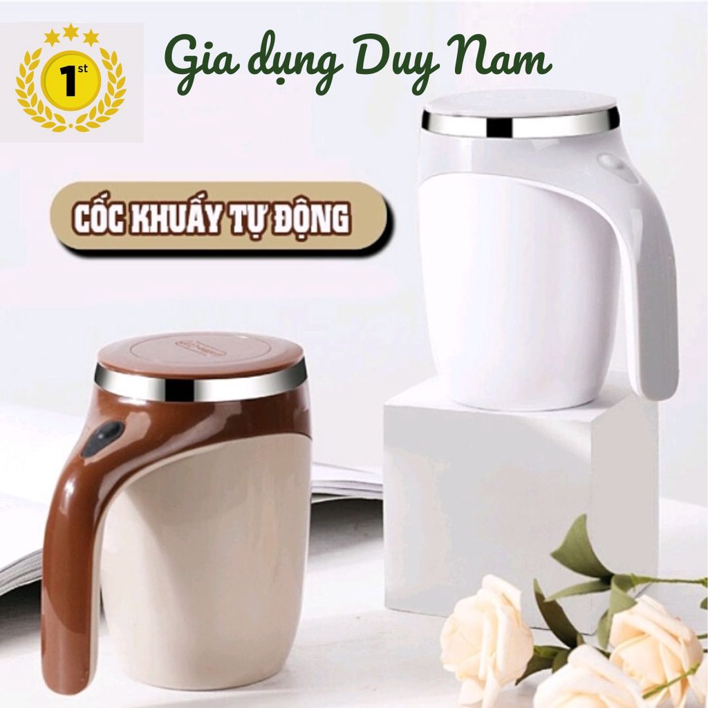 Cốc Tự Khuấy Có Thể Sạc Lại Tiện Dụng/ Cốc Đa Năng Tự Khuấy Thông Minh( Tặng Kèm 1 cặp pin)