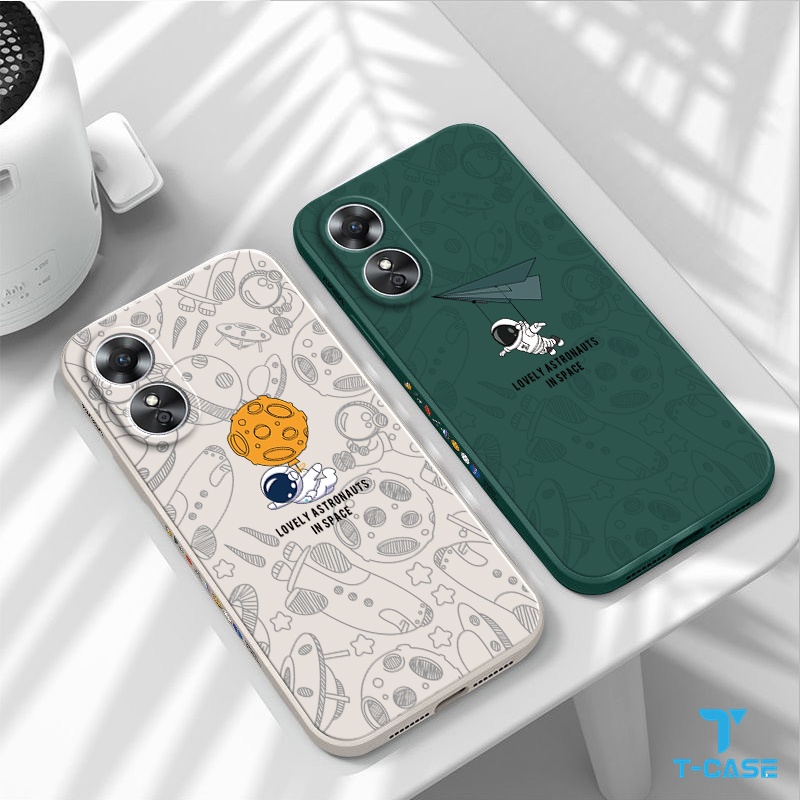 Ốp Điện Thoại Cho OPPO Reno 8T 5G Reno 8 4G Reno 8 5G Reno 7 4G Reno7 5G Reno 8Pro 5G Reno 7Pro 5G Reno 6 5G Reno 6Z 5G Reno 5 Reno 4 A94 A93 A91 Reno 2F Soft Astronaut Case 2A-TRK
