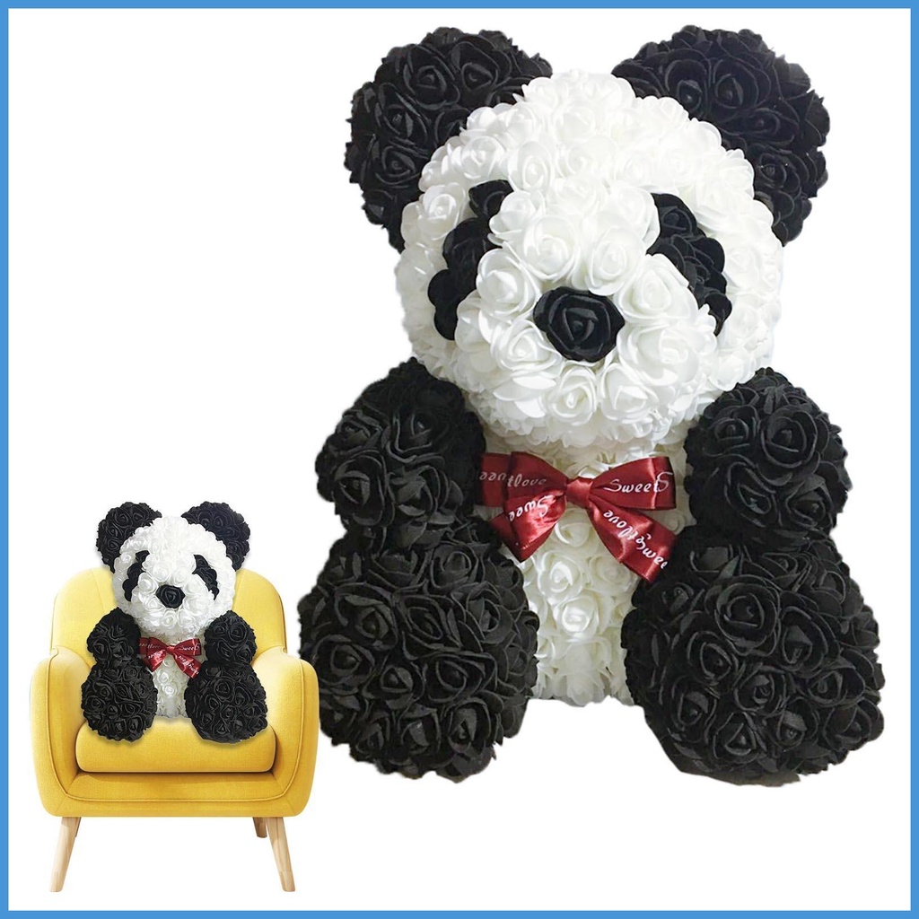 Gấu Bông Teddy / Hoa Hồng / Gấu Trúc Dễ Thương Dùng Làm Quà Tặng Sinh Nhật Cho Bạn Gái