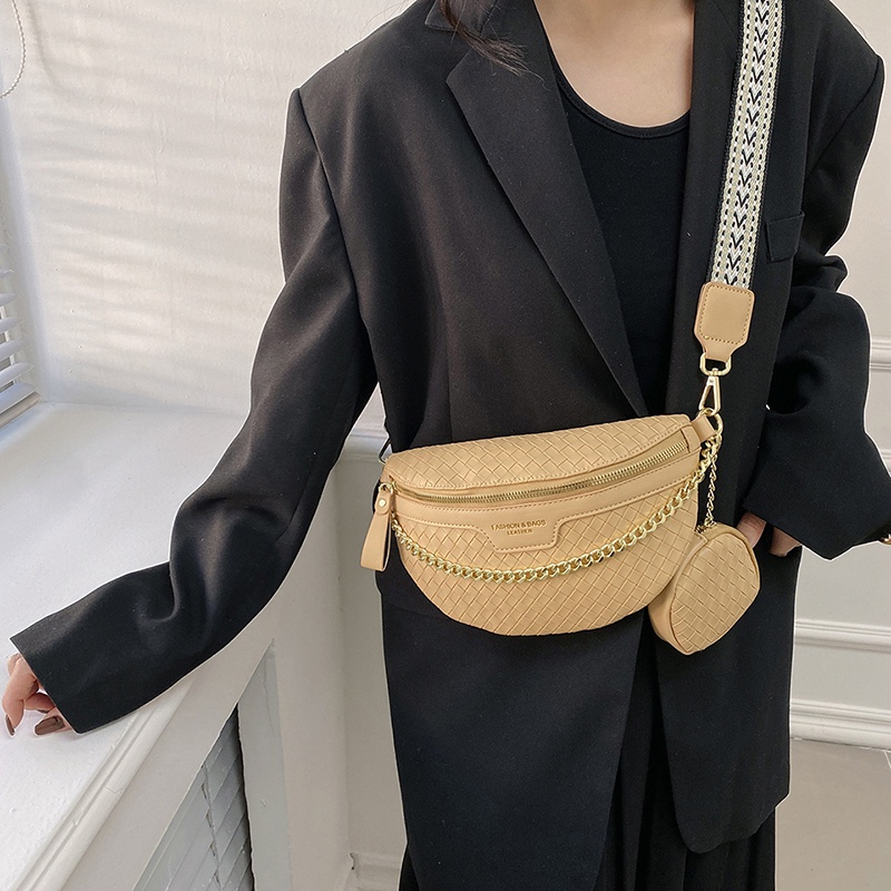 Túi Đeo Chéo Ngực Bằng Da PU Phong Cách Hàn Quốc Cho Nữ