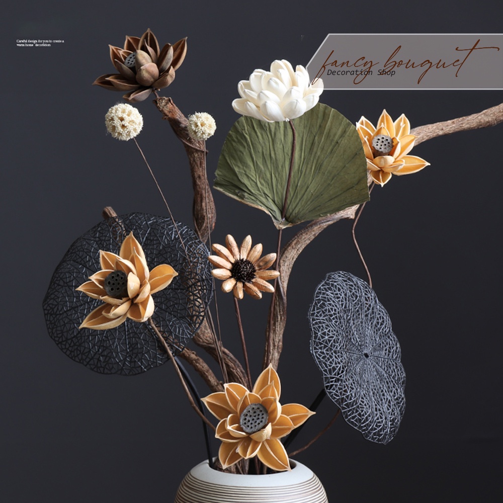 Set Hoa Sen Decor ❤️FREESHIP❤️ Những set hoa đẹp cho bình hoa lớn