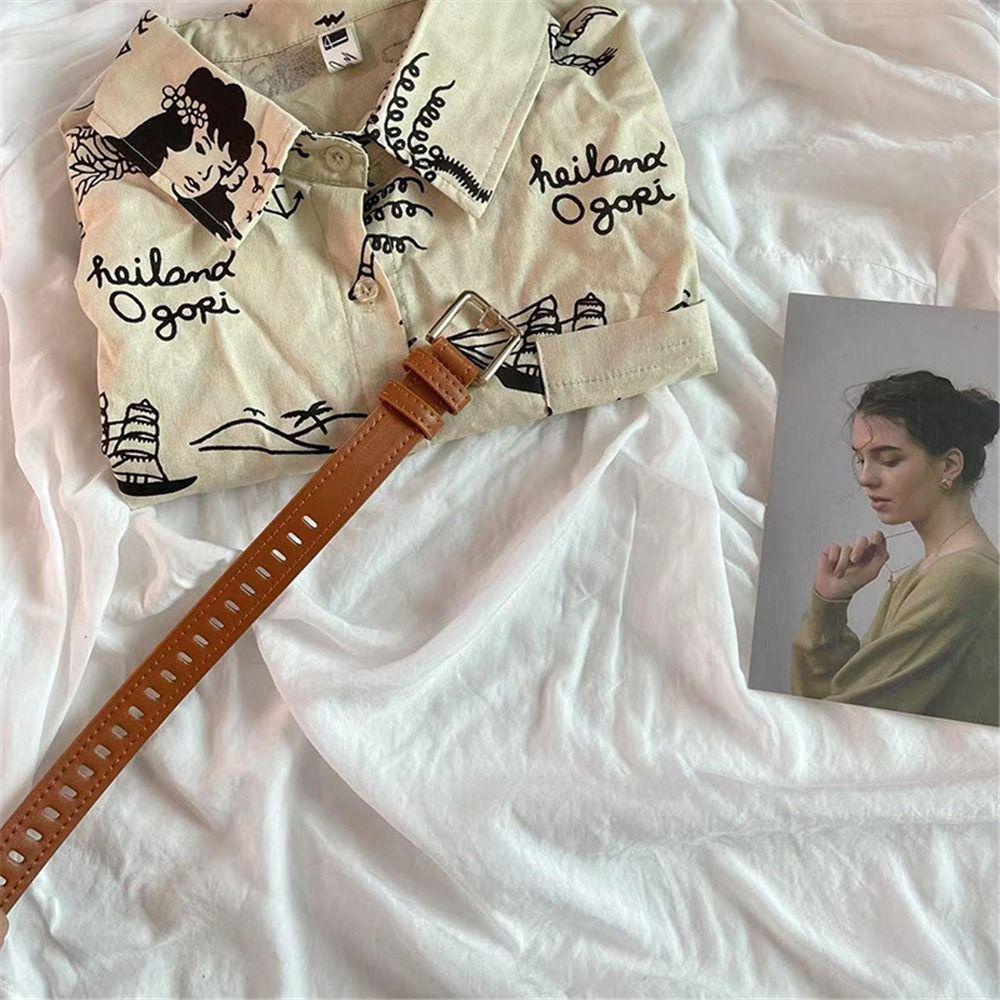 ESPO Thắt Lưng Khóa Kim Loại Phong Cách Hip Hop Thời Trang Cho Nữ