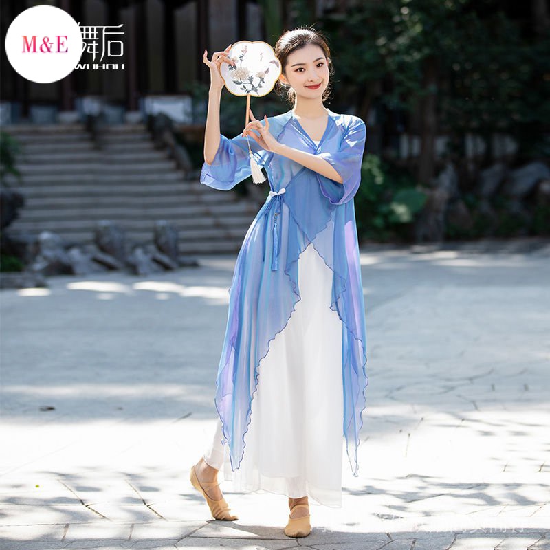 Cửa Hàng Bán Chạy Bộ Trang Phục Váy Sườn Xám Múa Ballet Kiểu Cổ Điển Tinh Tế Chống Chói Phối Dây Buộc Mặc Biểu Diễn Múa Ba Lê/ Biểu Diễn Múa Bụng Chống Chói Cho Nữ