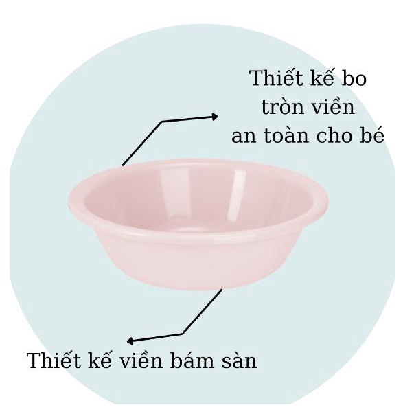 Thau rửa mặt cho trẻ em nhựa nguyên sinh kháng khuẩn Notoro inochi cao cấp Notoro inochi 21/27/32 cm