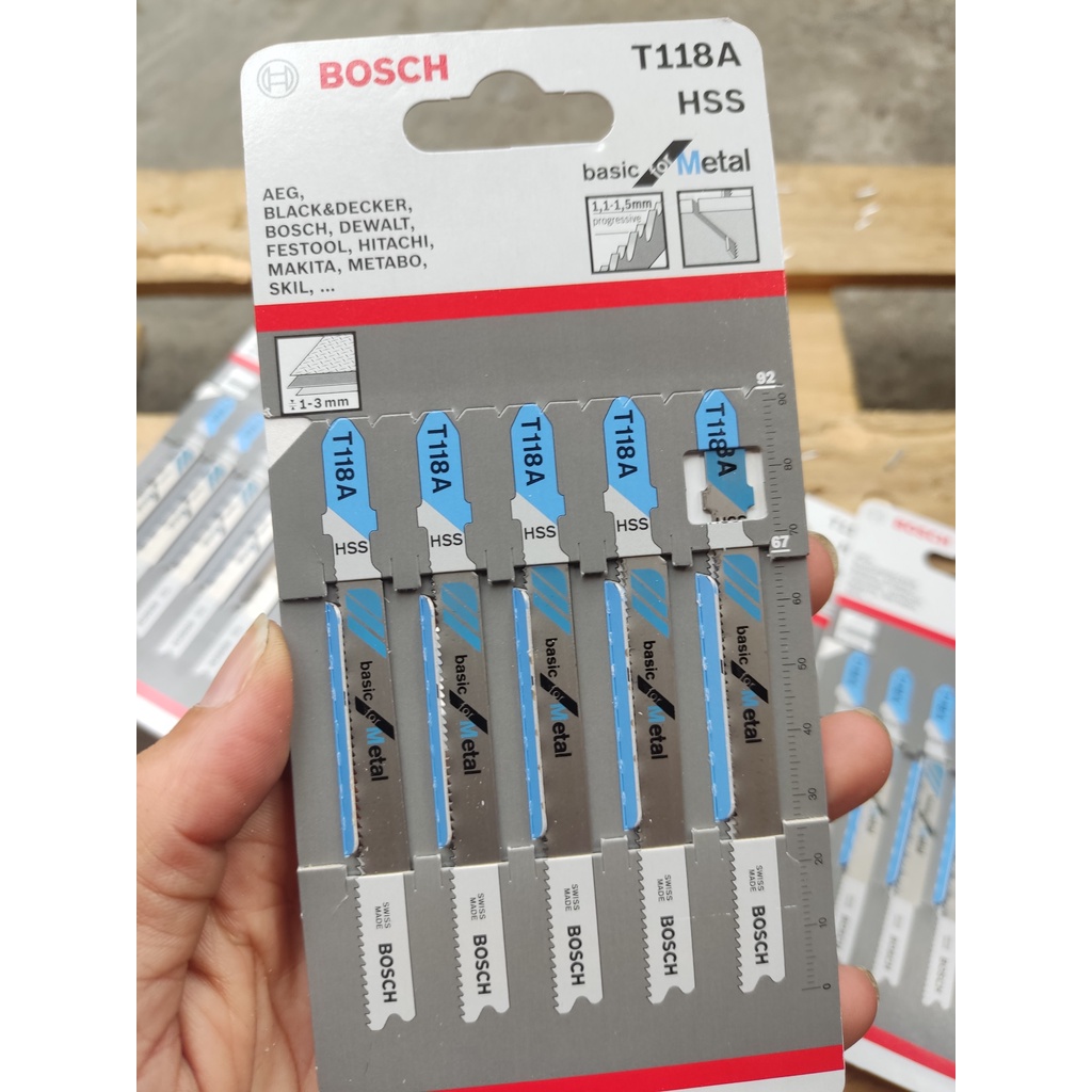 bộ 5 Lưỡi cưa lọng T 118 A – Sắt 5 lưỡi Bosch 2608631013