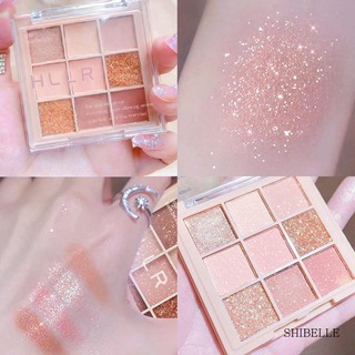 Bảng mắt 9 ô bảng vuông, phấn mắt nhũ, bảng phấn mắt nội địa trung