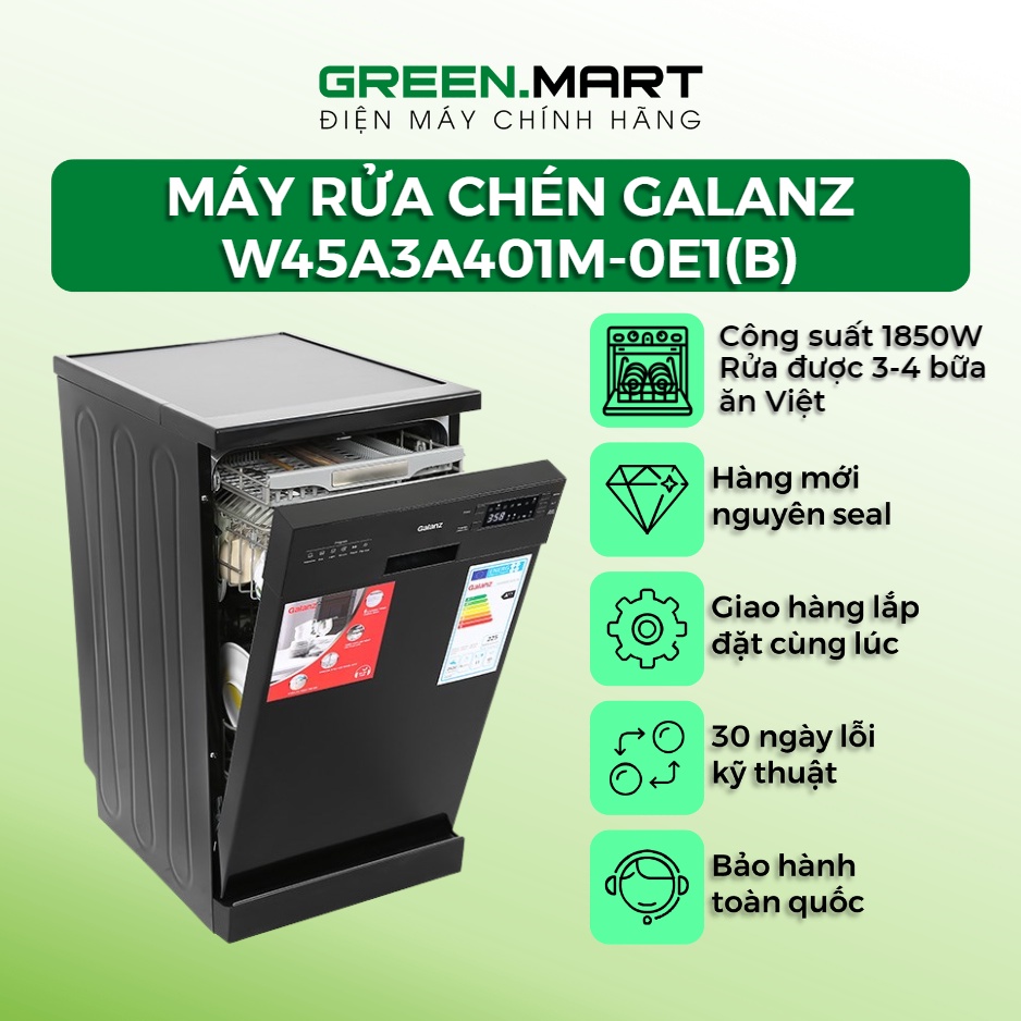 Máy rửa chén đĩa Galanz W45A3A401S-0E1(B) -- Giao hàng tại HN -- Hàng chính hãng --