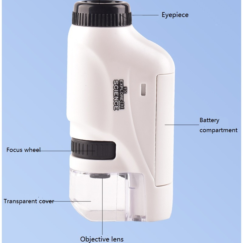 Kính Hiển Vi Cầm Tay Độ Phóng Đại 60-120X Có Đèn LED Chuyên Dụng Cho Phòng Thí Nghiệm