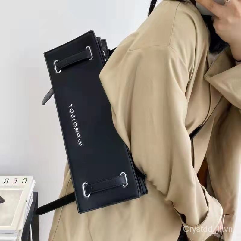 Túi Đeo Vai / Đeo Dưới Cánh Tay Phong Cách MONA Y / Project Màu Đen Retro Cùng Xu Hướng Cho Nam Và Nữ
