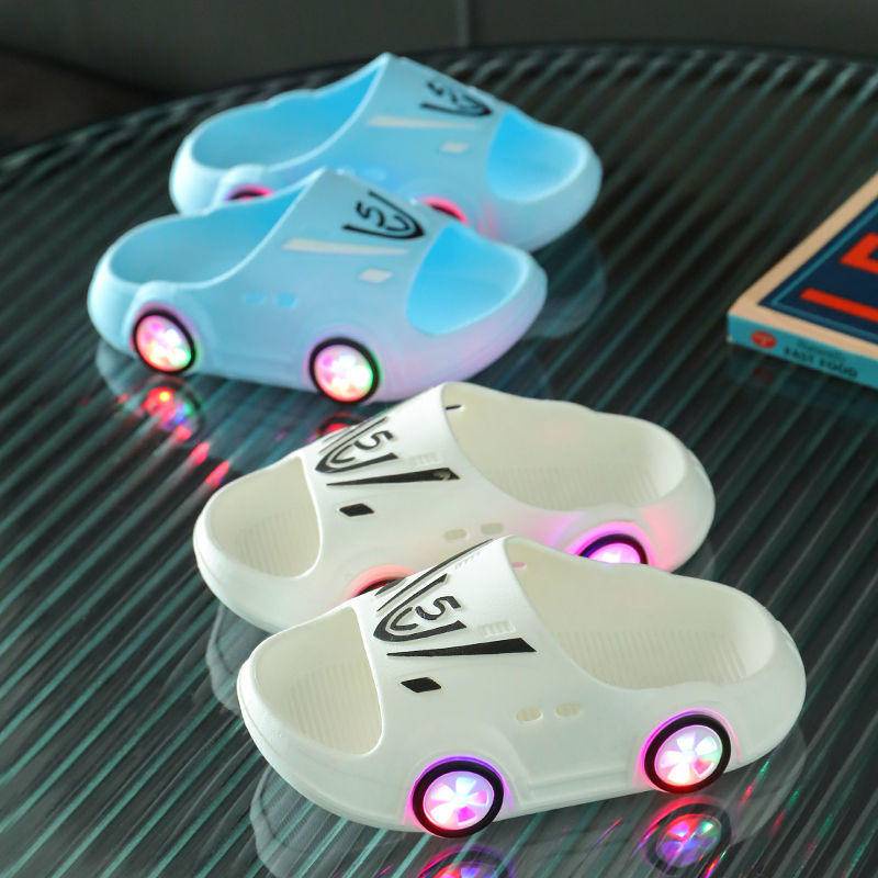 Dép Sandal Đế Mềm Chống Trượt Có Đèn LED Phát Sáng Phong Cách Hoạt Hình Thời Trang Mùa Hè 2023 Dành Cho Trẻ Em