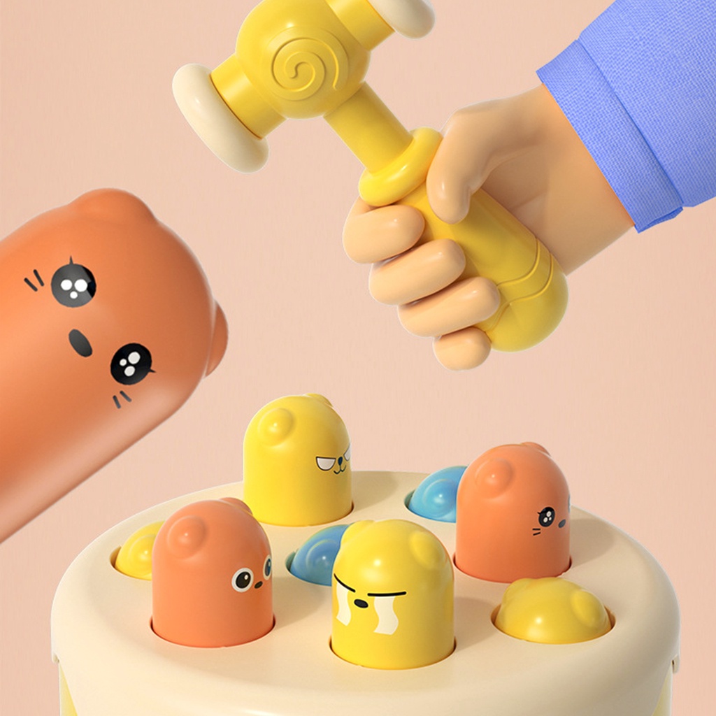 LAHOMIA Set đồ chơi đập chuột tương tác vui nhộn viền mịn đáng yêu dành cho bé trai và bé gái