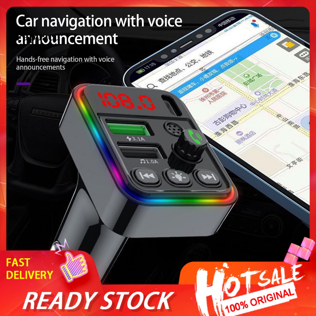 Máy Nghe Nhạc MP3 Bluetooth 5.0 FM Di Động Hỗ Trợ Hướng Dẫn Hướng Dẫn Hướng Đi Có Giọng Nói Cho Xe Hơi