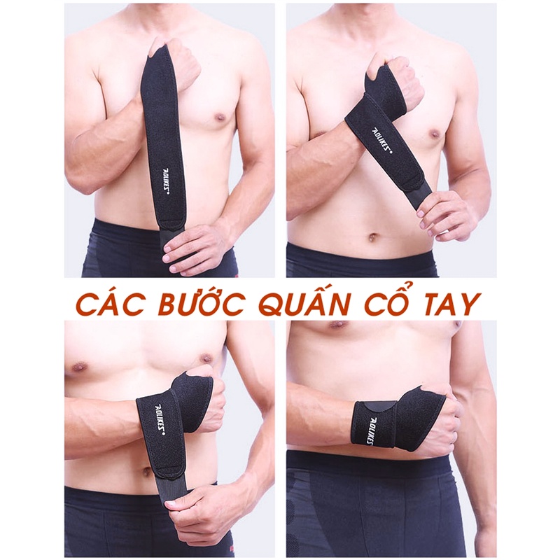 Băng Quấn Cổ Tay (01 Đôi) QCT/01 Tập Gym Chính Hãng Bảo Vệ Cổ Tay Thể Thao Dùng Cho Tập Tạ Cầu Lông Tennis