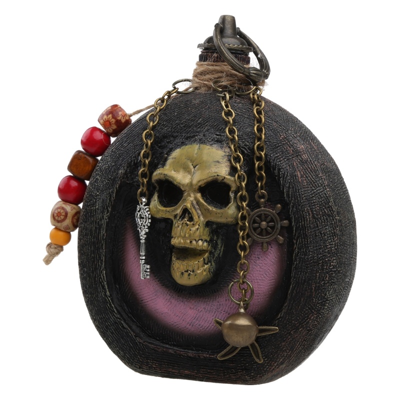 Aoto Đầu Lâu Nhựa Resin Độc Đáo Trang Trí Bình Hoa Phong Cách Cướp Biển Dịp Halloween