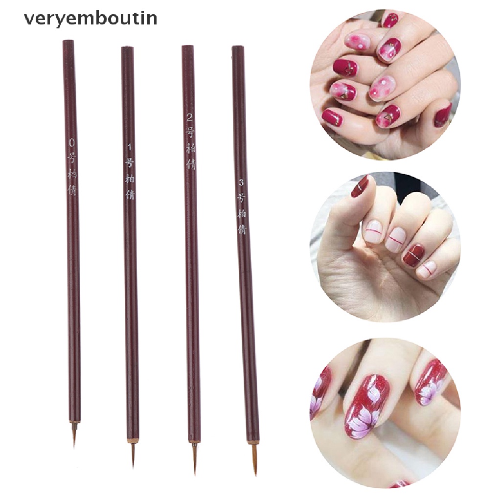 Cọ Vẽ Móng Nghệ Thuật Tay Cầm Bằng Tre