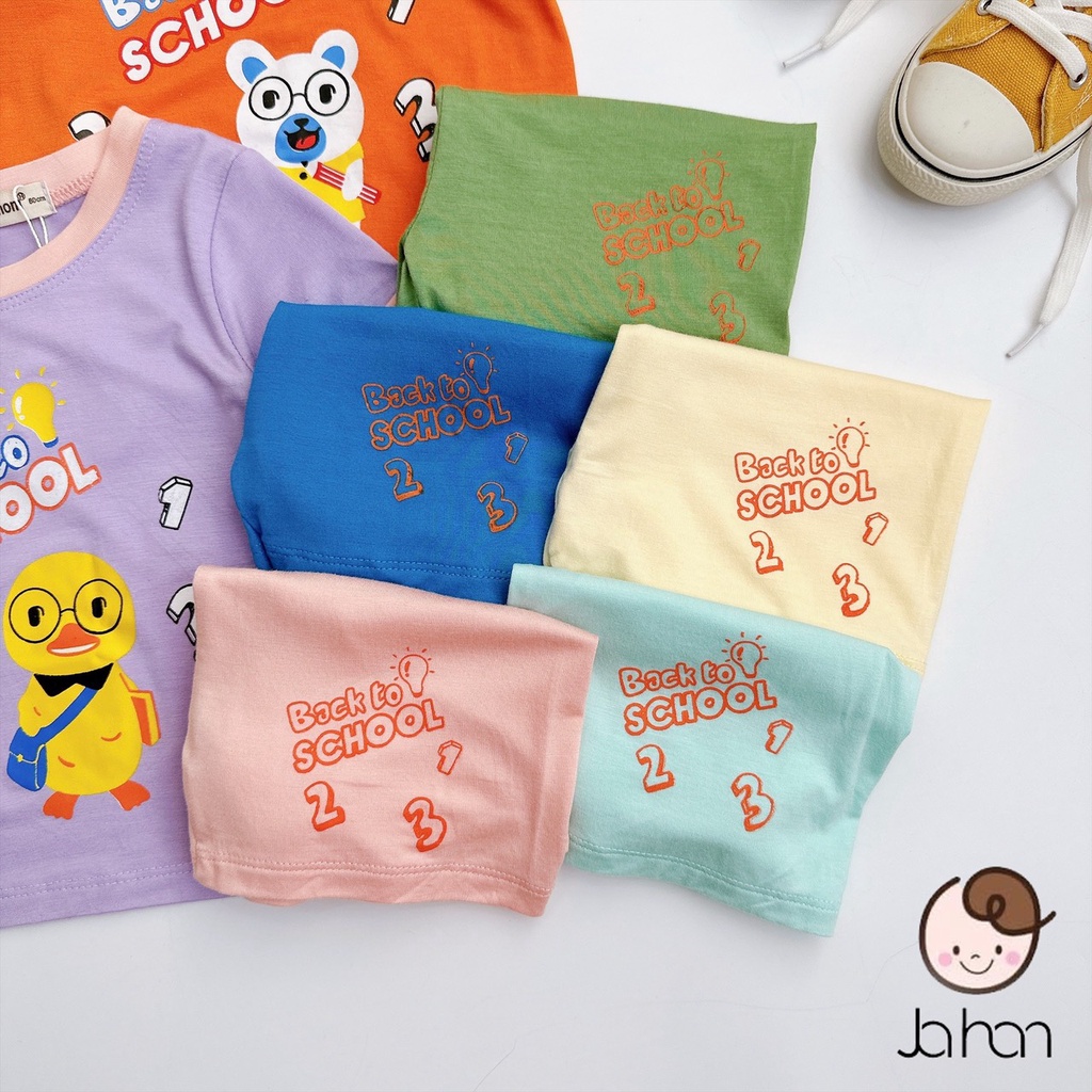 Đồ bộ thun lạnh cho bé trai bé gái cộc họa tiết, bộ quần áo trẻ em monky mặc nhà cho bé 1 2 3 4 5 tuổi BC086