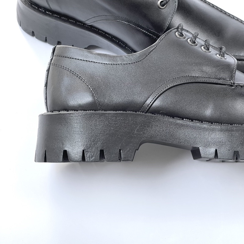 Giày chunky derby da bò thật bảo hành 12 tháng da nhập khẩu loại 1 cao cấp KL009 đế cao su đúc nguyên khối