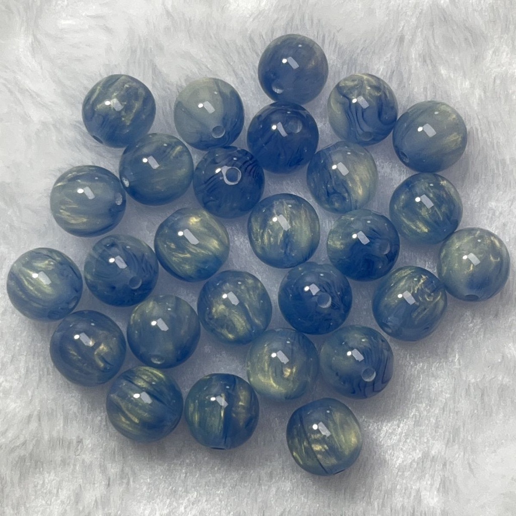 Chuỗi Hạt resin 12Mm Tự Làm Vòng Tay Hạt Mắt Mèo Bằng resin / Bột Vàng / Phấn Mắt Mèo 2.27