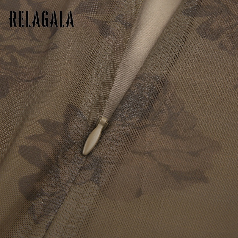 Chân Váy Dài Lưng Cao In Họa Tiết Phong Cách Retro Thời Trang 2023 Cho Nữ