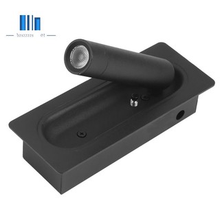 Công tắc đèn led tự động màu đen gắn tường / bên giường đọc sách