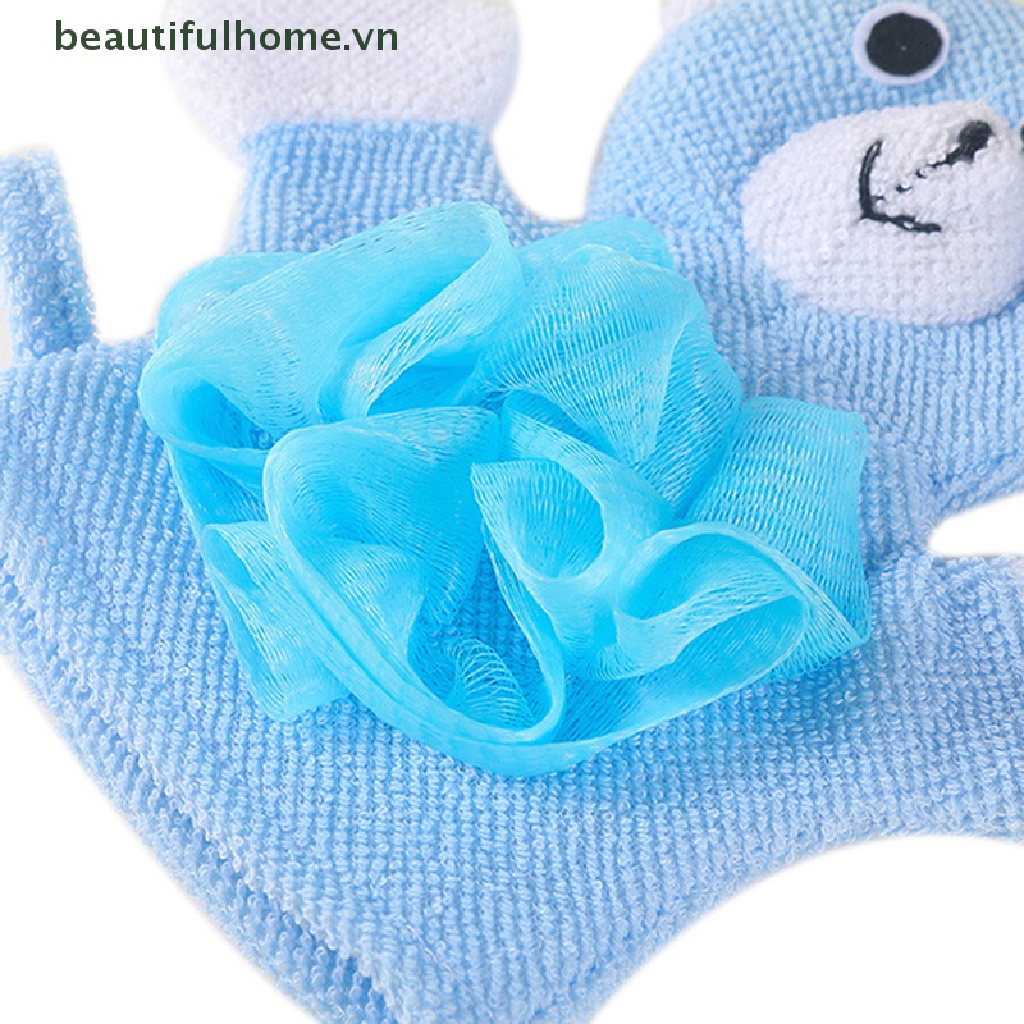 Găng tay đi tắm / Rửa Mặt Bằng cotton Hình Động Vật Cho Bé