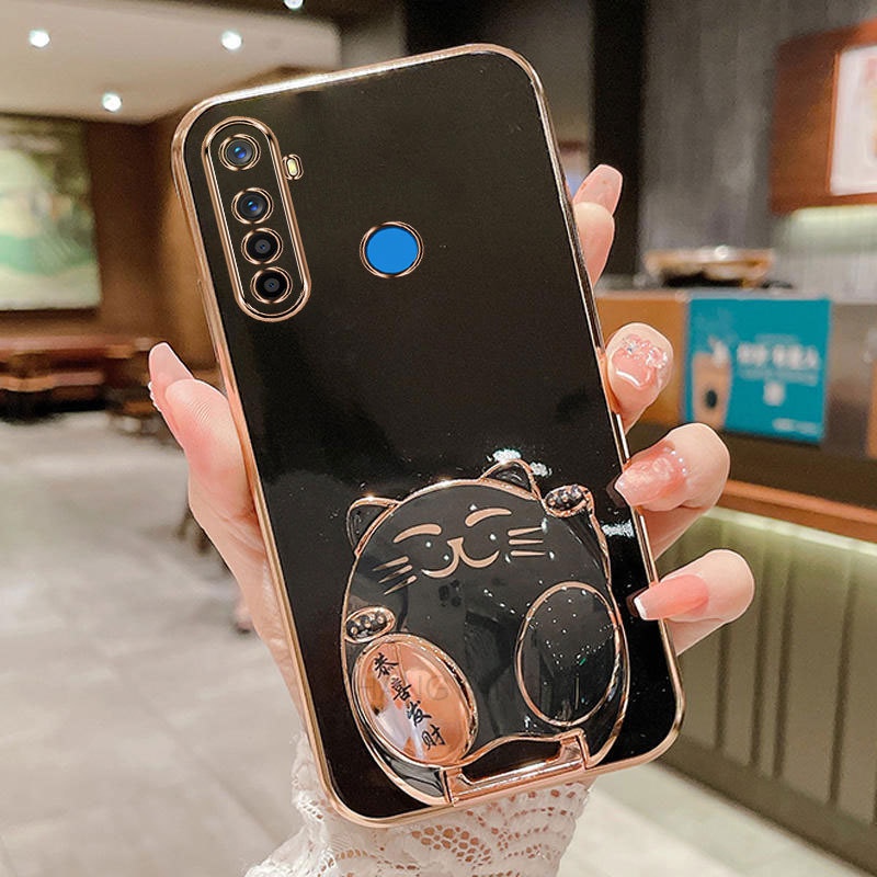 Ốp lưng Realme 5 5i 5s 5 pro 6i ốp điện thoại TPU Silicon Mềm Họa Tiết Mèo 3D Có Giá Đỡ Cho Realme 5 5i 5s 5 pro 6i