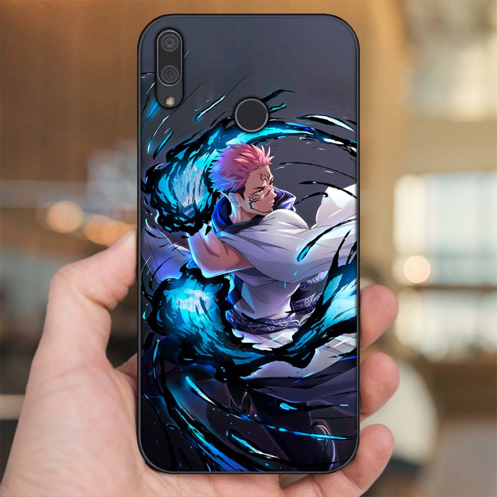 Ốp lưng Huawei Y9 2019 viền đen in hình Sukuna Yuji Jujutsu Kaisen Chú Thuật Hồi Chiến