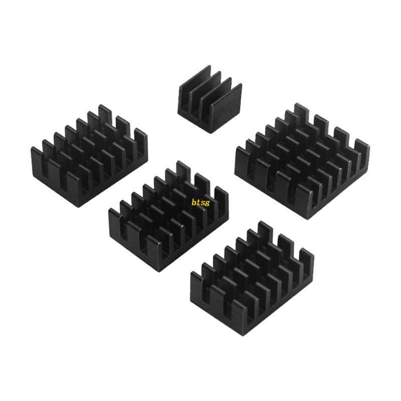 Bộ 5 Phụ Kiện Tản Nhiệt Bằng Hợp Kim Nhôm Cho Bảng Banana Pi M4