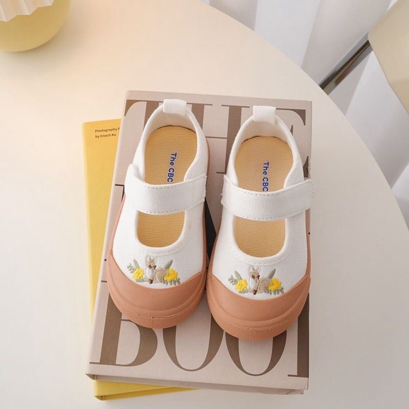 Giày slip-on Canvas cho bé phong cách Hàn Quốc