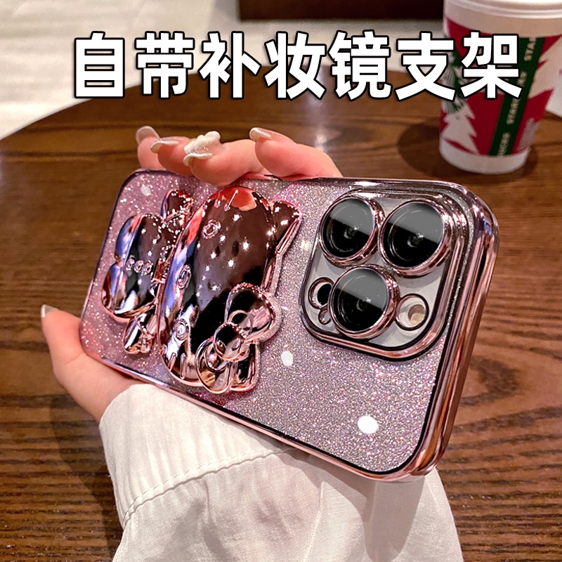 Ốp Điện Thoại Trong Suốt Mạ Điện Hình hello Kitty 3D Cho iPhone 7 8 Plus xs Max xr 11 Pro 12 13 14 14 Pro Max