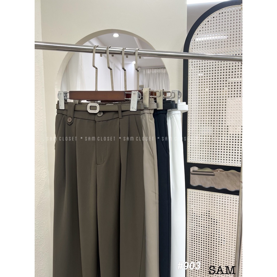 Quần vải suông kèm đai 903