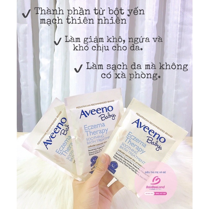 Bột tắm giảm chàm cho bé Aveeno Baby Eczema Therapy Bath Treatment  - BAABEELAND