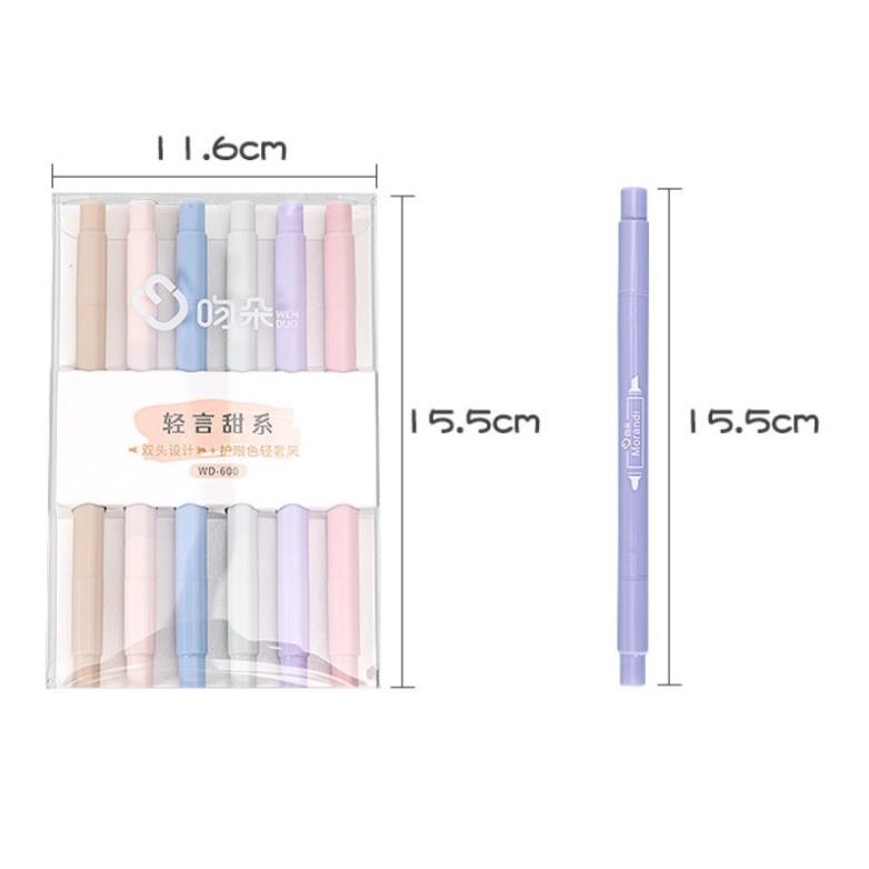 Bút dạ quang - Highlight - set 6 bút - dấu dòng - Bút đánh dấu cute học sinh - văn phòng - HIKOMA STORE