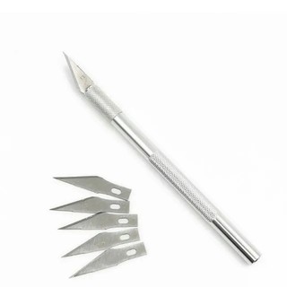 Dao mổ cán tròn tặng kèm 6 Lưỡi Dao
