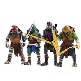 4pcs set Teenage Mutant Ninja Turtles Ninja Turtle Model Toys TMNT Movable Dolls