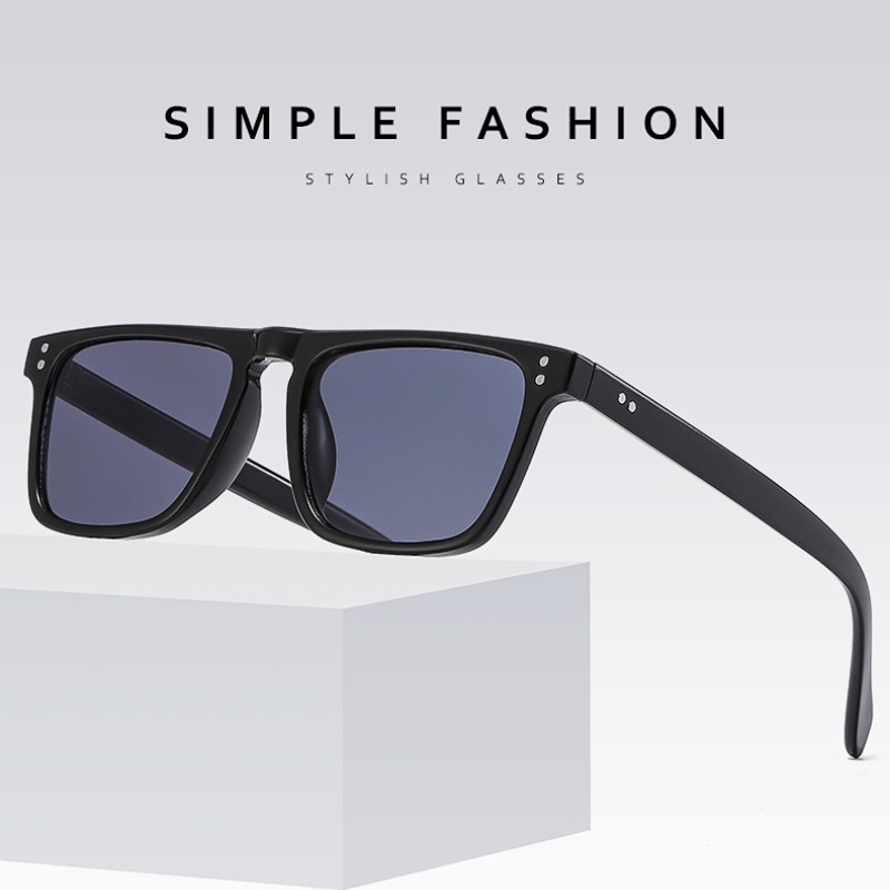 Kính Mát Gọng Vuông Nhỏ Chống Ánh Sáng Xanh Thời Trang Vintage Phương Tây Cho Nam Nữ