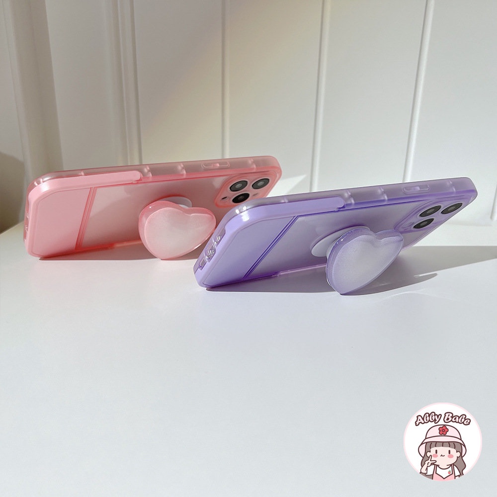 Ốp Điện Thoại TPU Dẻo Trong Suốt Chống Sốc Có Giá Đỡ Hình Trái Tim Cho IPhone 14 Pro Max 13 12 11 Pro Max X XS